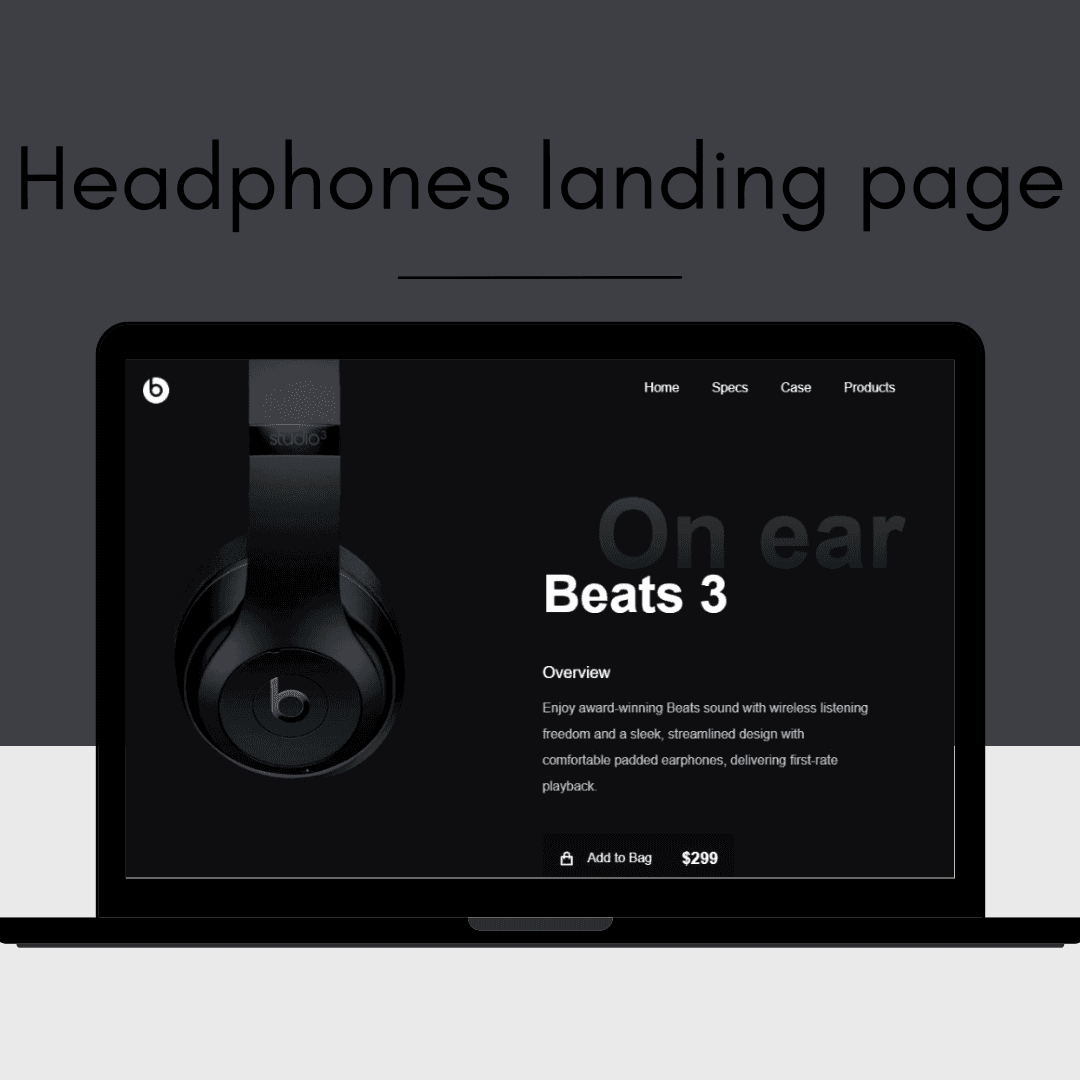 Headphones Landing Page